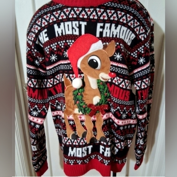Ugly Christmas Sweater - Rudolph - Large - Long Sleeve Crewneck New NWT - Picture 8 of 9